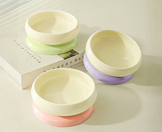 Ceramic Elevated Cat & Dog Food Bowl - CMBL001